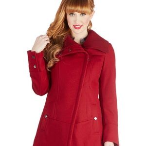 Steve Madden Red Pea Coat
